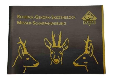 Gehörn-Skizzen-Block Rehbock Puma